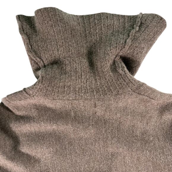 Ellen Tracy Sweater Extra Fine Merino Wool Cowl Neck Tan Brown Womens XL Office - Picture 15 of 16